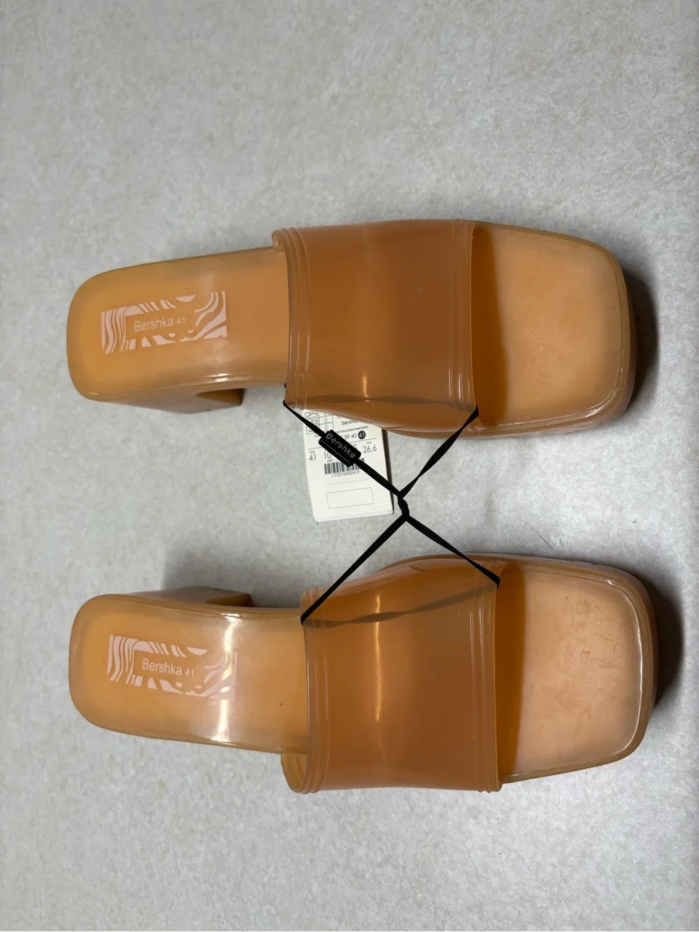 Bershka Kids Orange Jelly Slide Sandals